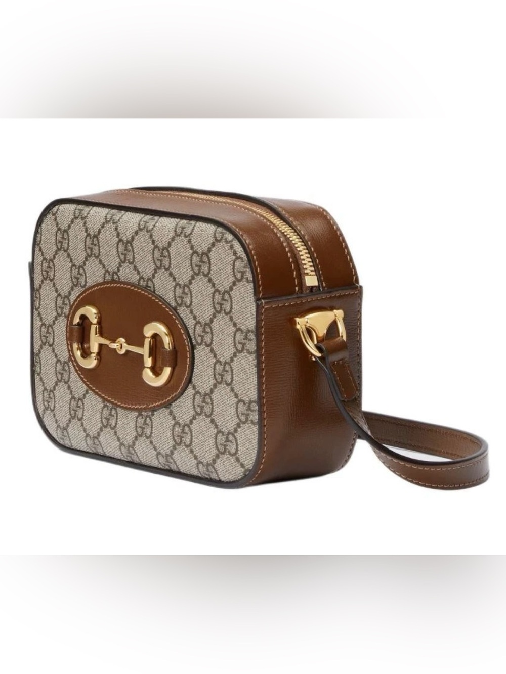 NEW GUCCI HORSEBIT1955 GG SUPREME CANVAS LEATHER SMALL SHOULDER CROSSBODY BAG